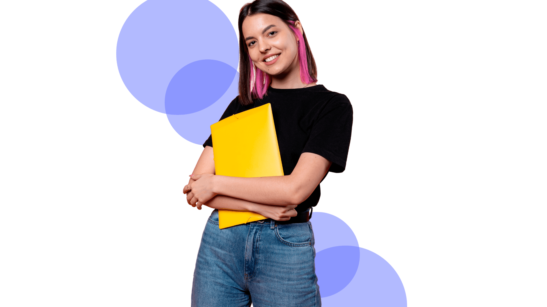 Student holding a book